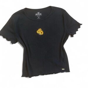 Hollister black baby tee